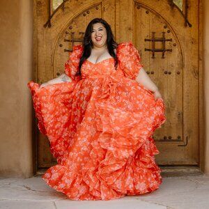 Selkie "Secret Admirer In Bloom" Red Long Gown 4x